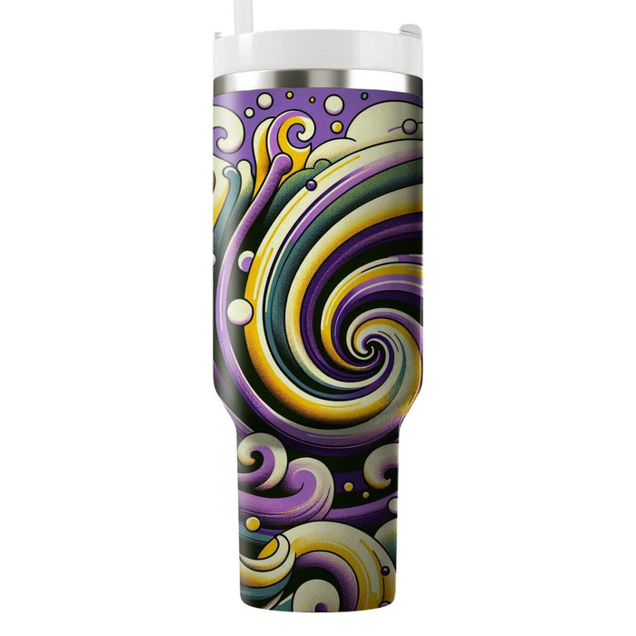 Retro Groovy Spiral  Tumbler Cups