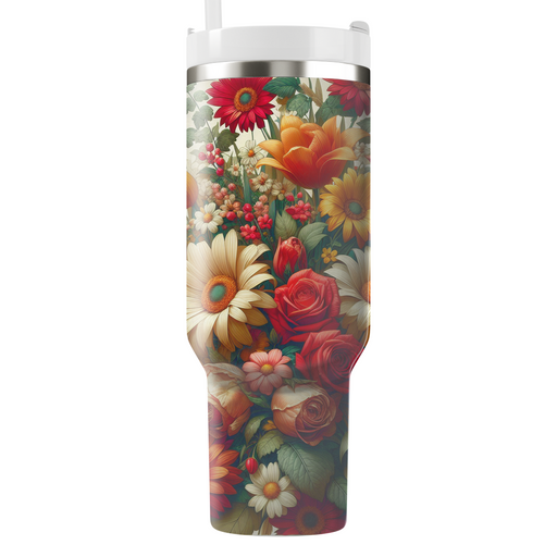 Bountiful Blooms  Tumblers With Lids