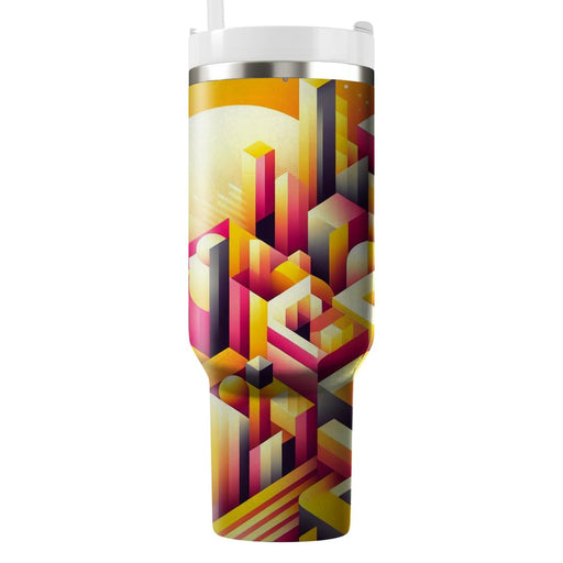 Sunkissed Geometric Shapes  Decorative Tumblers