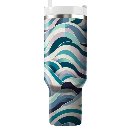 Abstract Geometric Wave Pattern  Decorative Tumblers