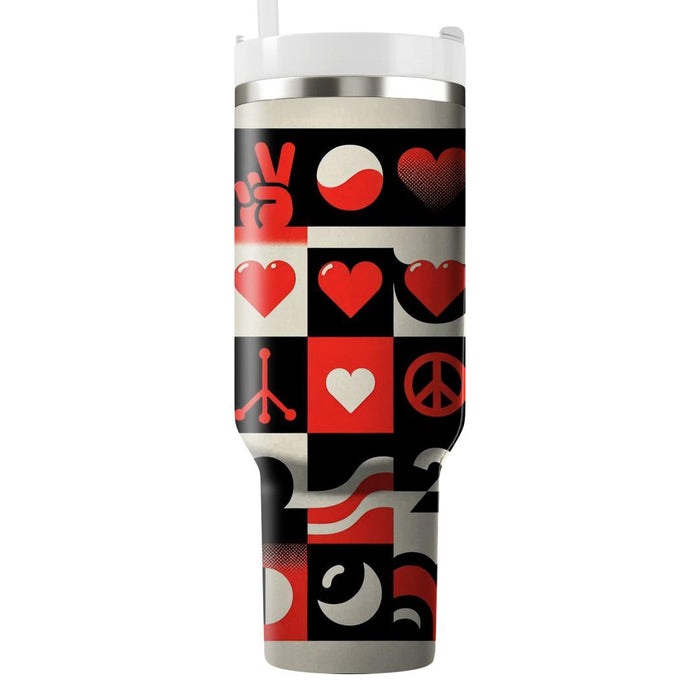 Classic Checkerboard Charm  Tumbler Cups