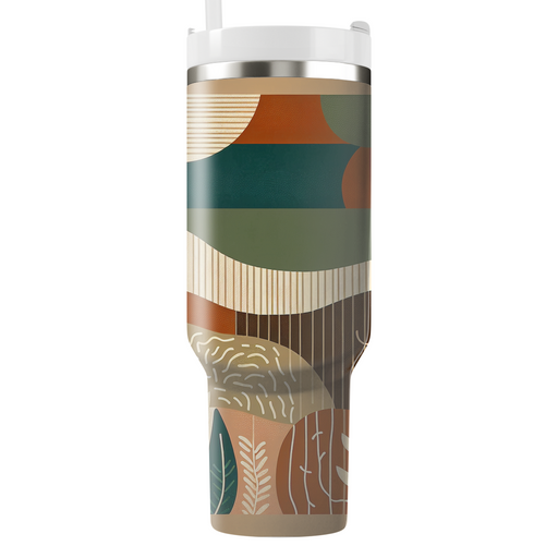 Earthy Texture Patterns Travel Tumblers