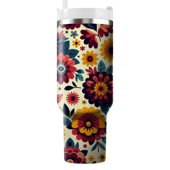 Bold Floral Bouquets  Insulated Tumblers