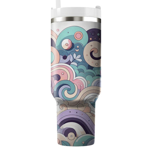 Whimsical Swirl Pattern  Travel Tumblers