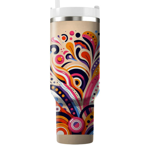 Artistic Retro Patterns  Tumblers With Lids