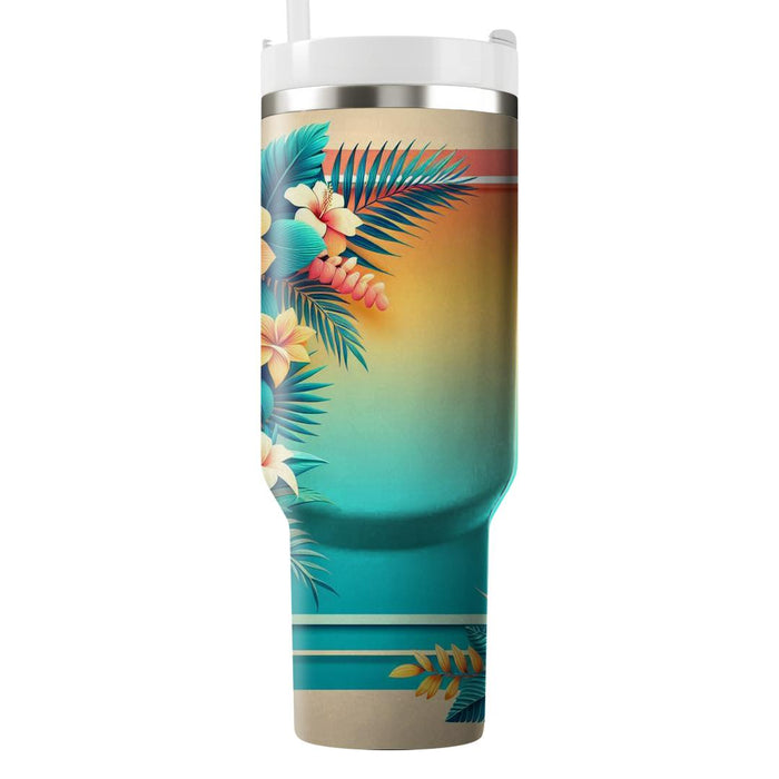 Tropical Summer Vibes  Tumbler Cups