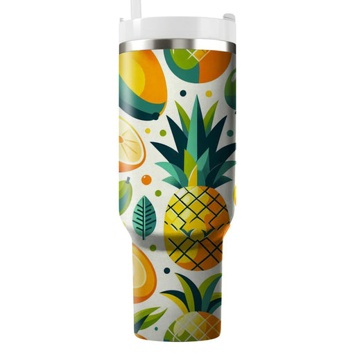 Tropical Fruits Pattern  Tumblers With Lids