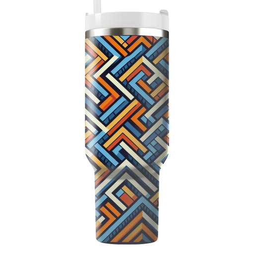 Zigzag Mosaic Burst  Decorative Tumblers