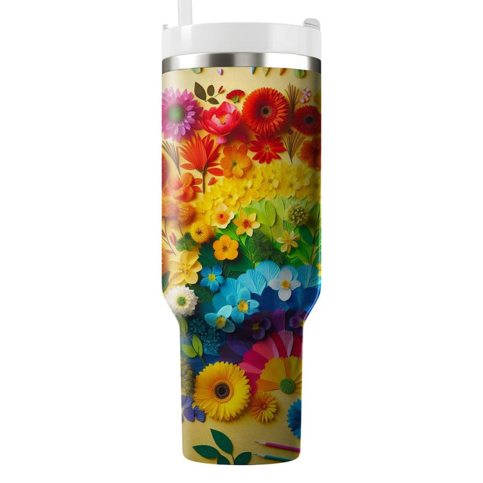 Spring Rainbow Blooms  Tumblers For Gifts