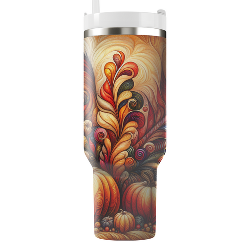 Whimsical Harvest - A Thanksgiving Dream  Decorative Tumblers