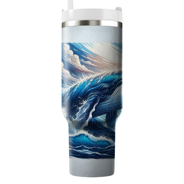 Artistic Whale Breach  Tumbler Cups