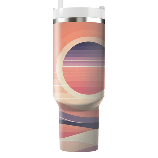 Sunset Groove Lines  Travel Tumblers