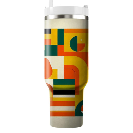 Sassy 70s Color Block  Decorative Tumblers