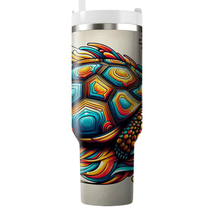 Funky Retro Tortoise  Travel Tumblers