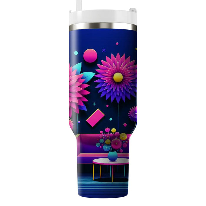 Neon Flowers  Insulated Tumblers