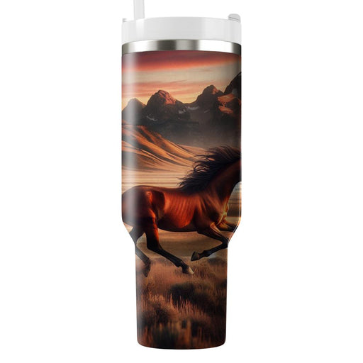 Wild West Mustang Gallop  Custom Tumblers