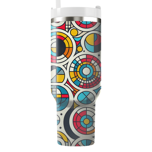 Abstract Mosaic Circle  Insulated Tumblers