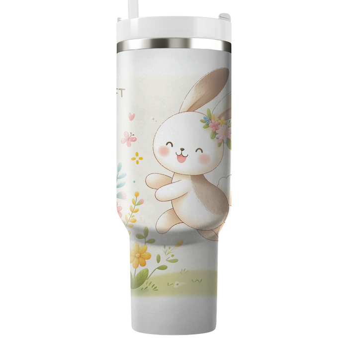 Whimsical Bunny Garden  Personalized Tumblers