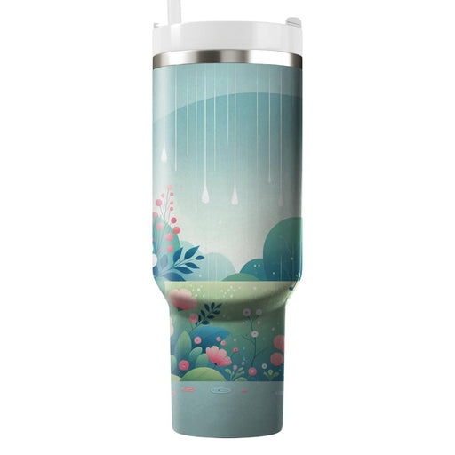 Spring Raindrop Serenade  Decorative Tumblers