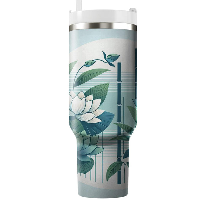 Zen Floral Medley  Tumblers With Lids