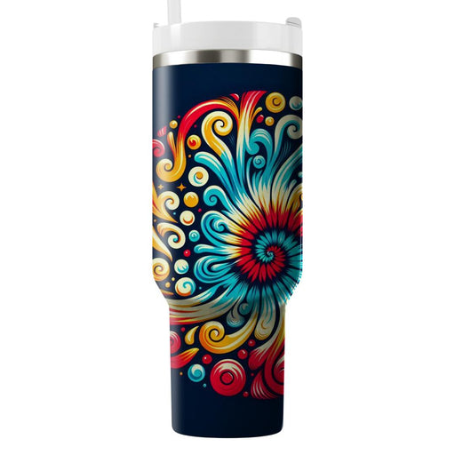 Funky Retro Tie-dye  Tumbler Cups