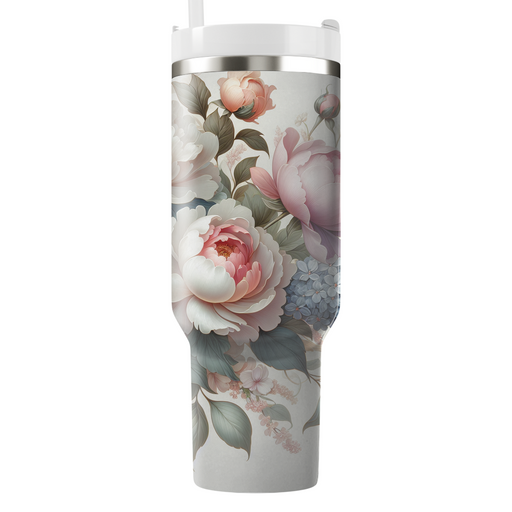 Spring Floral Elegance  Tumblers With Lids