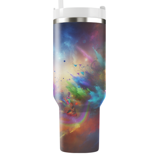 Cosmic Carnival - Festival Of Colors  Tumbler Cups