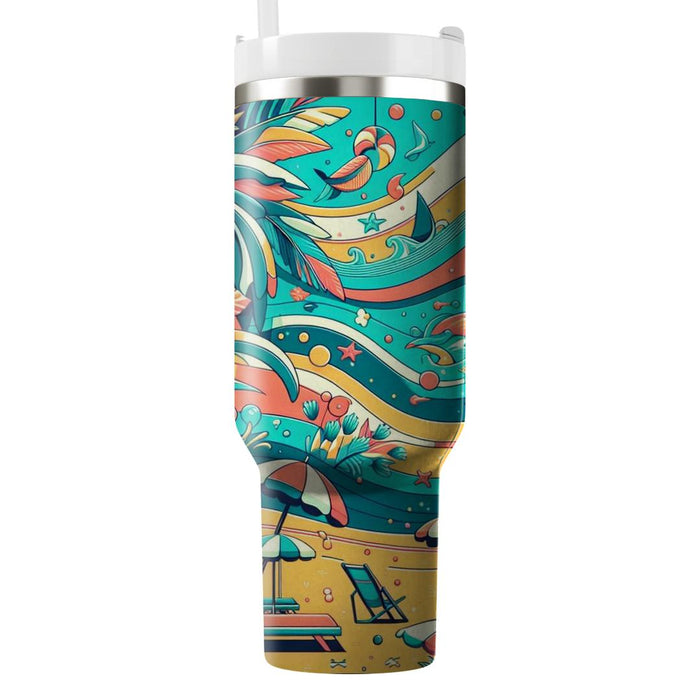 Tropical Summer Escape  Tumblers With Lids