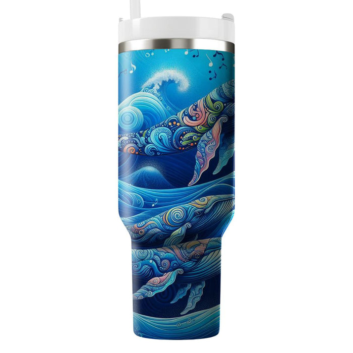 Whimsical Whale Melody  Decorative Tumblers