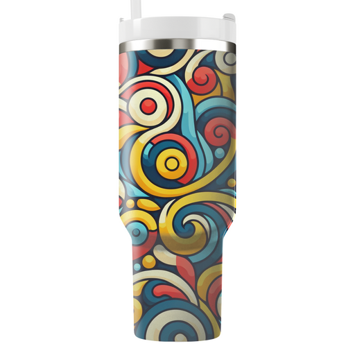 Vibrant Swirl Mosaic Custom Tumblers