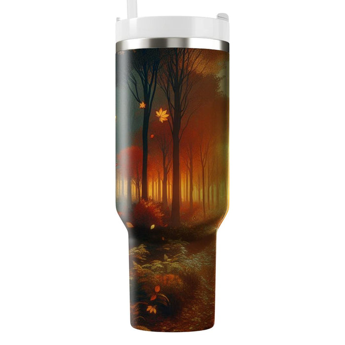 Autumn Evening Glow Tumblers With Lids