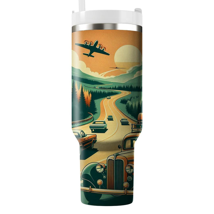 Vintage American Road Trip  Tumbler Cups