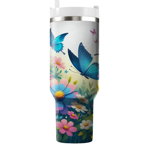 Vibrant Butterfly Dance  Insulated Tumblers