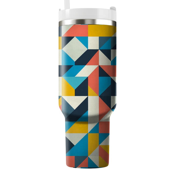 Bold Triangle Composition  Personalized Tumblers