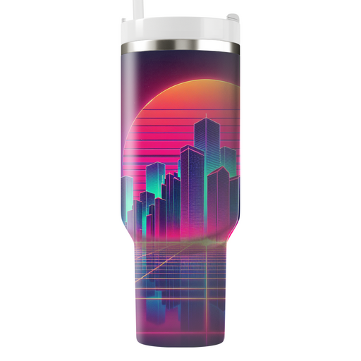 Synthwave Horizon  Tumbler Cups