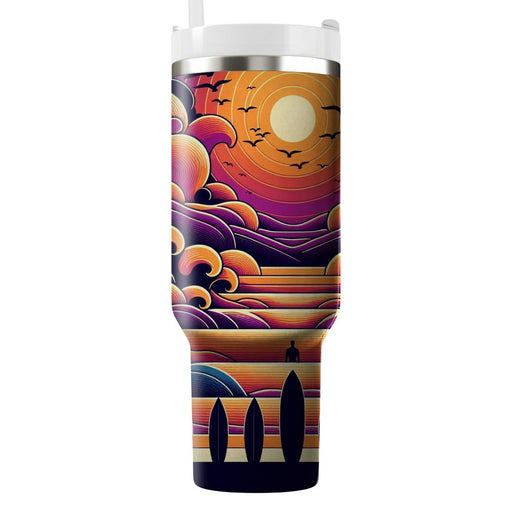 Surf Sunset  Tumbler Cups