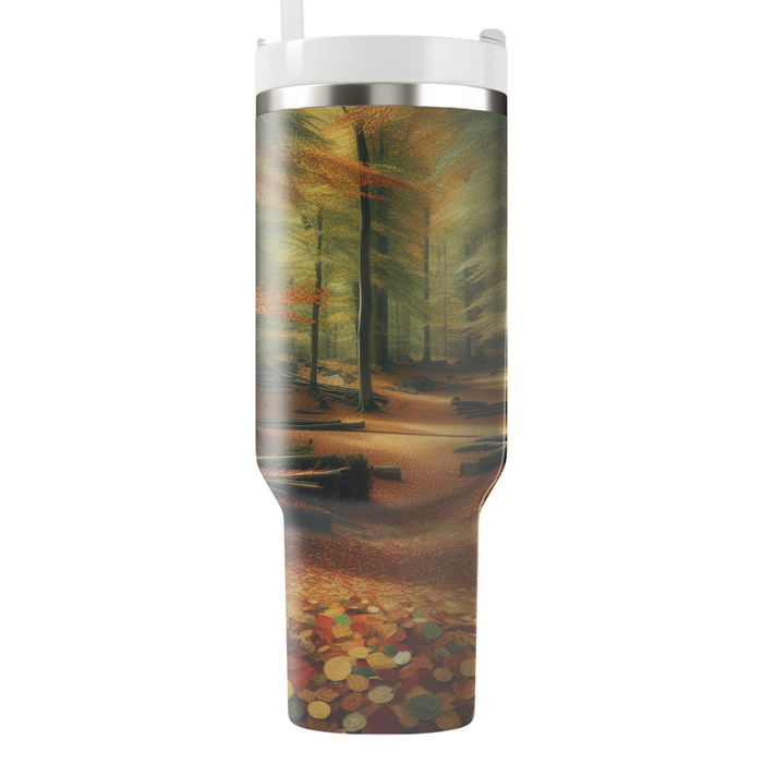 Autumn Leaves Journey  Personalized Tumblers