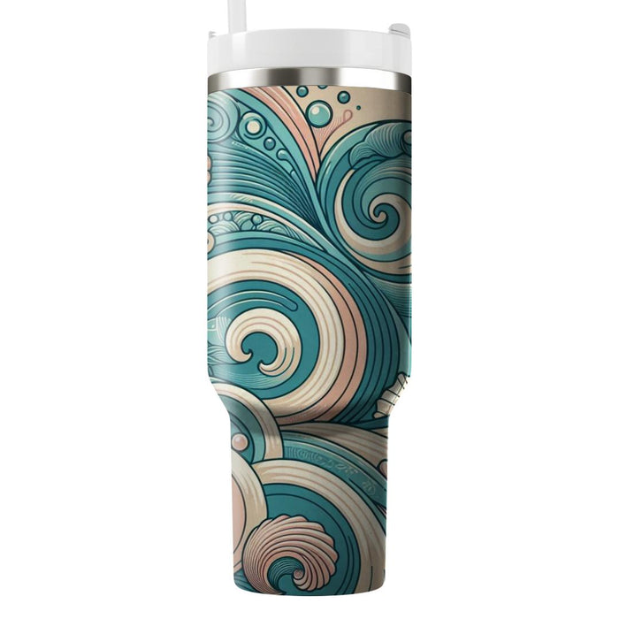 Seventies Ocean Wave  Tumbler Cups