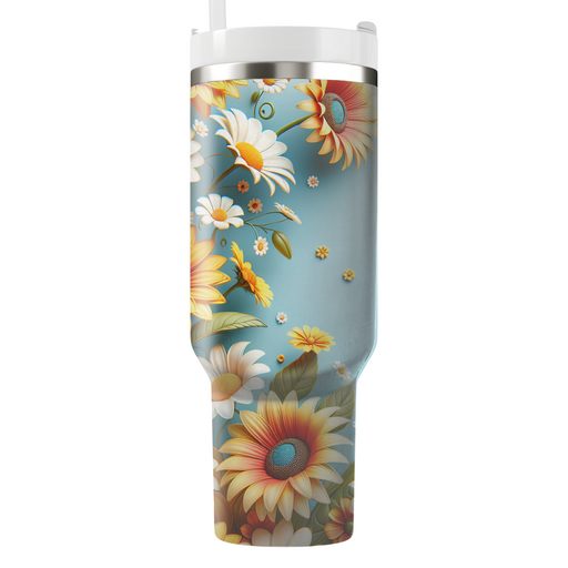 Sunny Floral Delight  Custom Tumblers