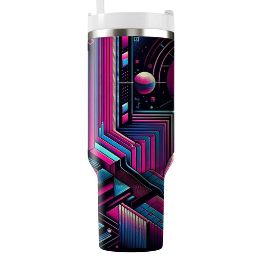 Synthwave Aesthetic  Tumblers With Lids