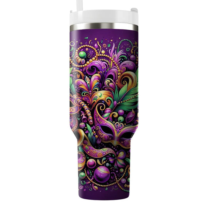 Vivid Revelry - A Colorful Mardi Gras  Decorative Tumblers