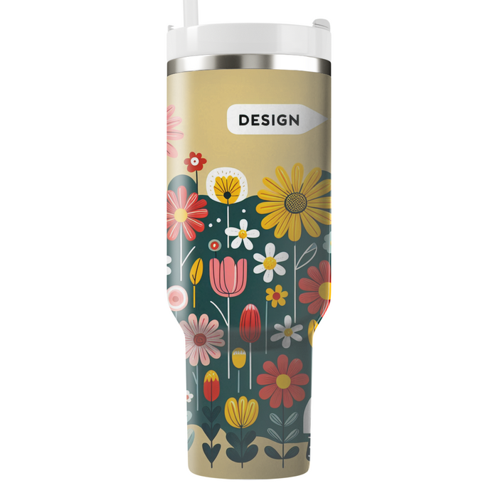 Whimsical Flower Garden  Travel Tumblers