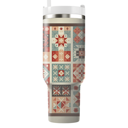 Retro Patchwork Quilt  Tumblers For Gifts