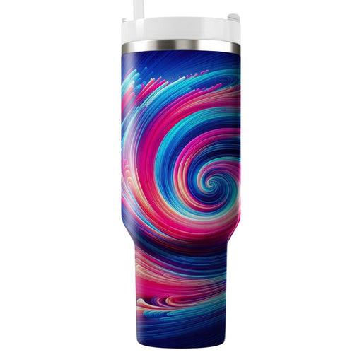 Vibrant Color Swirl  Tumblers With Lids