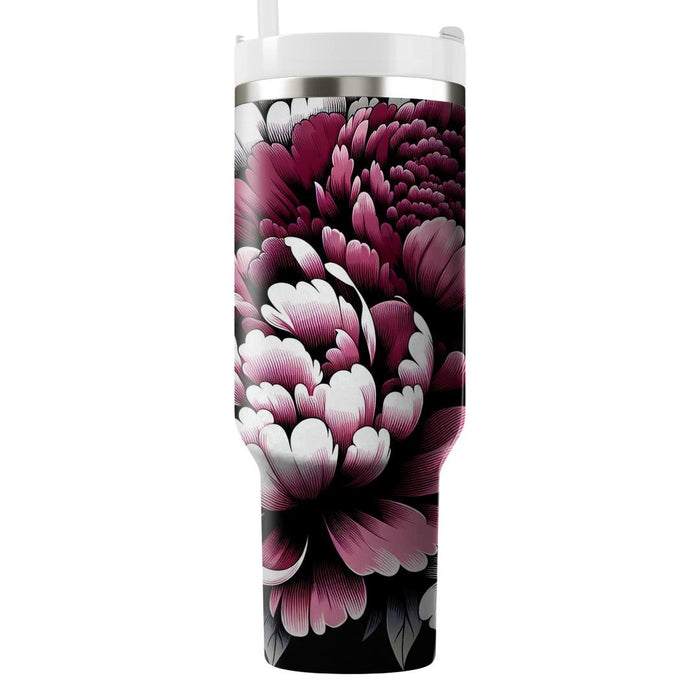 Bold Peony Statement  Unique Tumblers