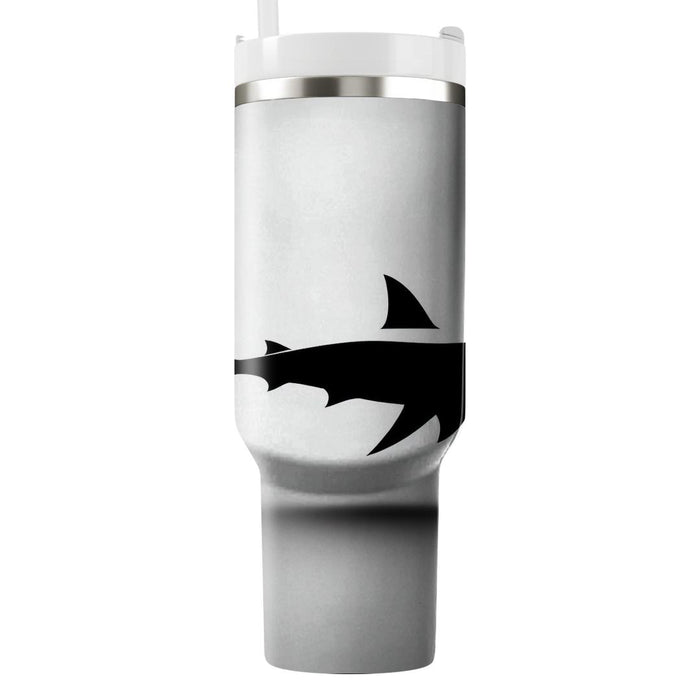 Sleek Shark Silhouette  Tumbler Cups