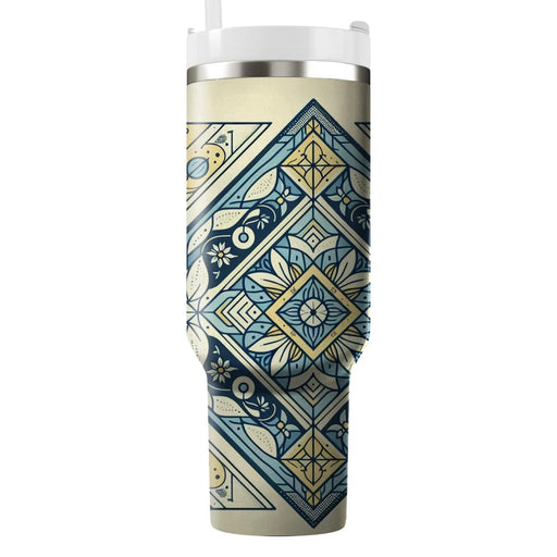 Floral Diamond Breeze  Travel Tumblers