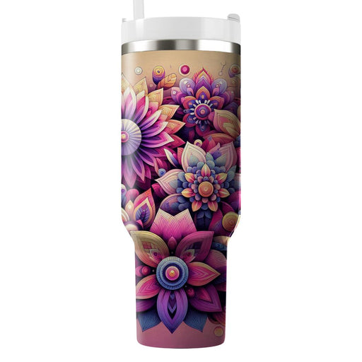 Vibrant Petals  Tumbler Cups