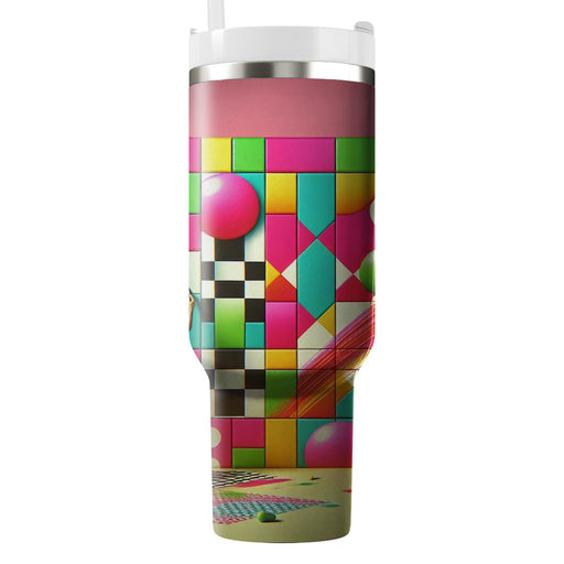 Retro Checkered Pop  Unique Tumblers