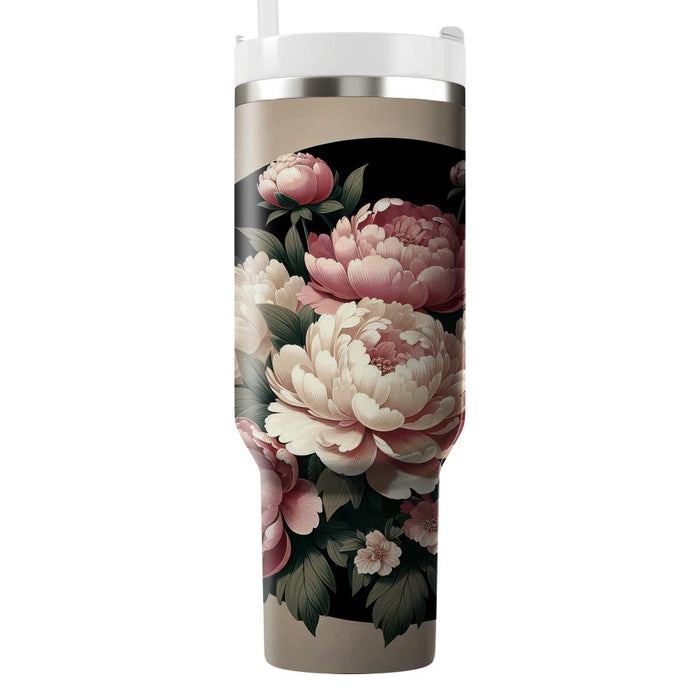 Vintage Peony Reverie  Tumbler Cups